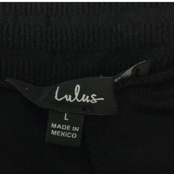 LULU'S SZ L Blissful Beginnings Black Wide-Leg Lounge Pants NEW B114 - Picture 5 of 9